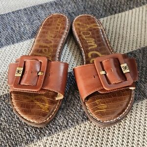 Sam Edelman Brown Slide Sandals with Buckle 9